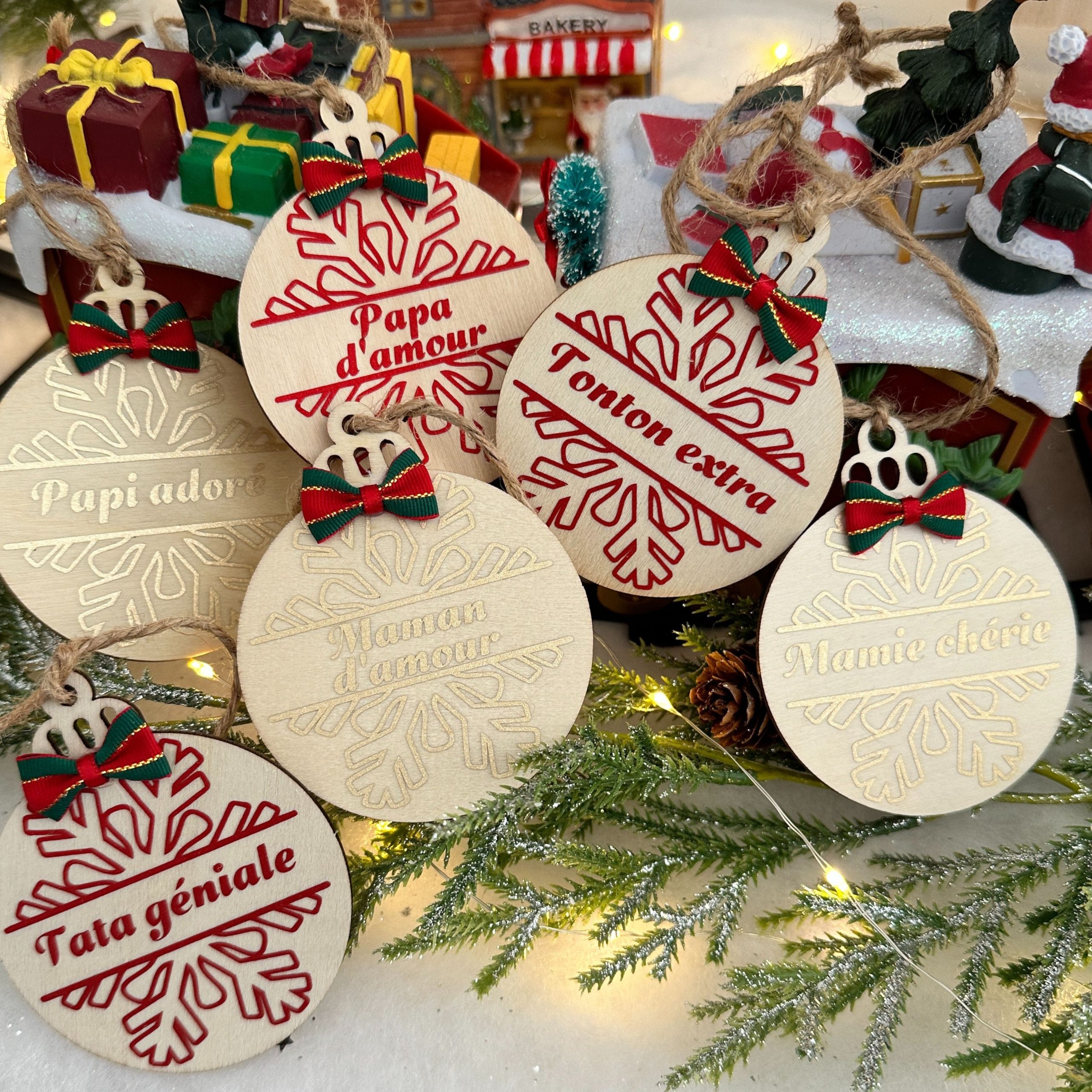 Ornement de Noël en bois