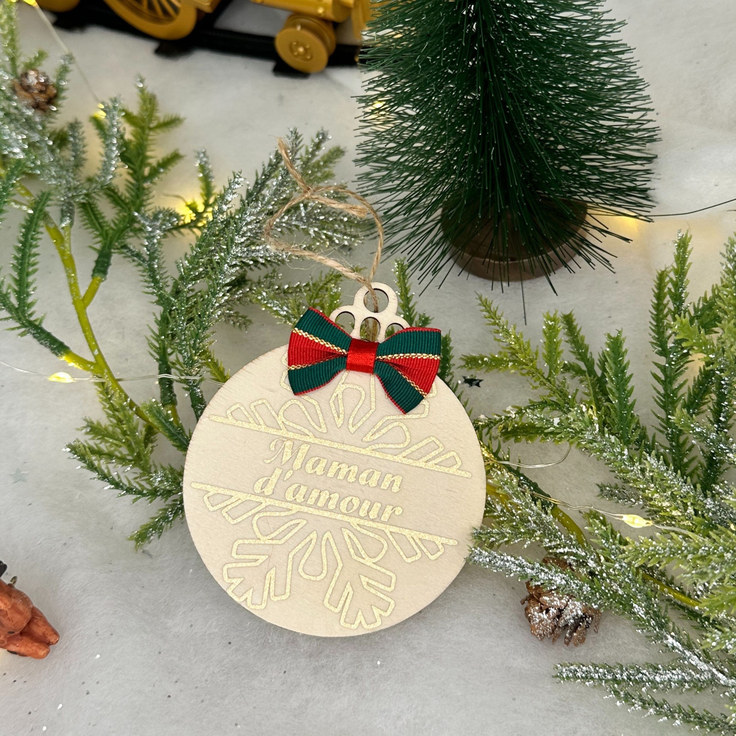 Ornement de Noël en bois – Image 3