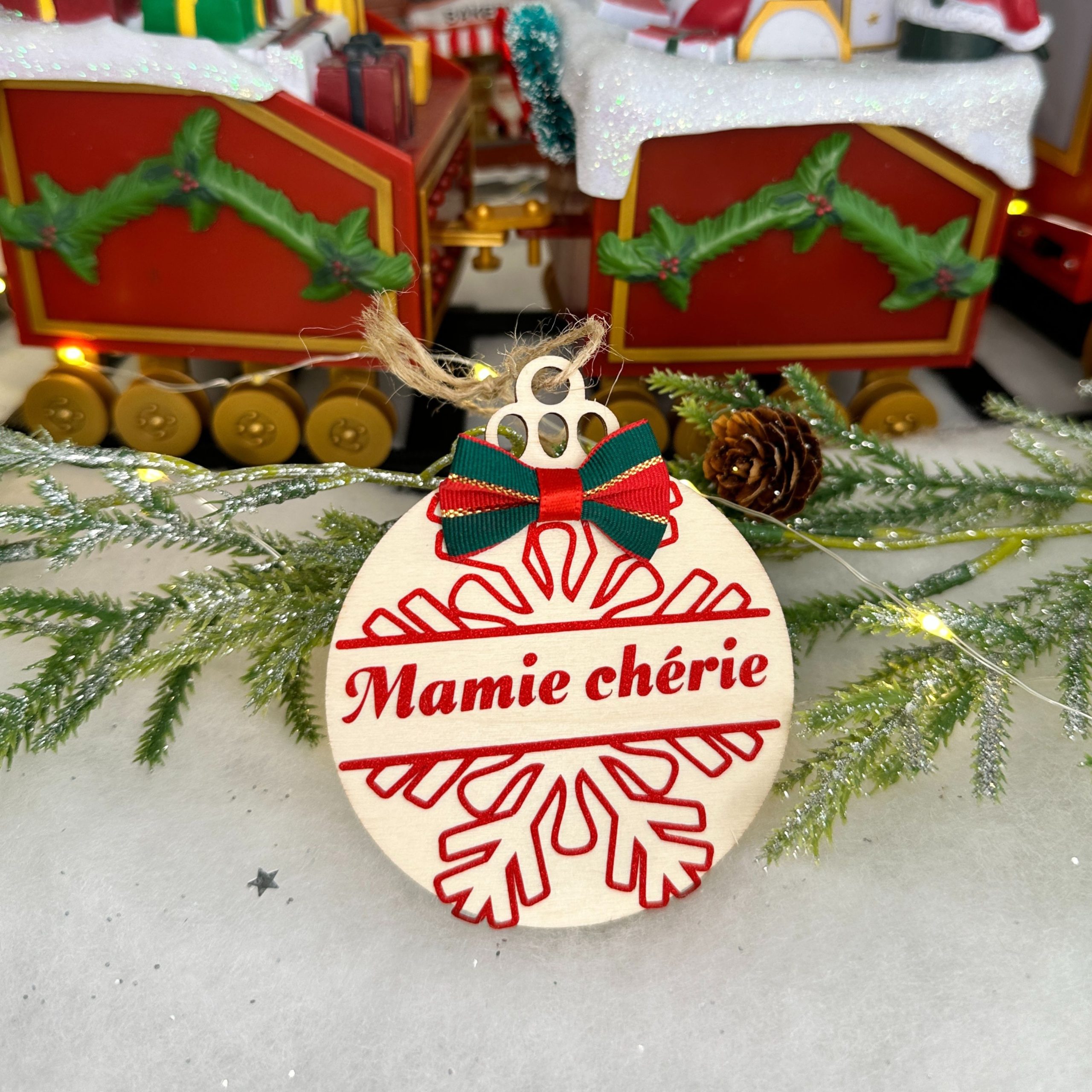 Ornement de Noël en bois – Image 9